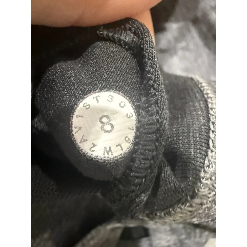 Lululemon Free To Be Serene Bra Long Line Heathered Gray Strappy Yoga Bra Size 8